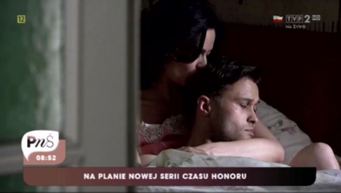 Czas honoru 7 sezon - na planie serialu. Maciej Zakościelny, Magdalena Różczka