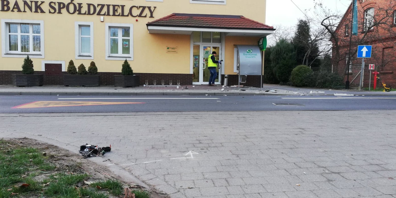 Ktoś wysadził bankomat w Krośnicach koło Milicza