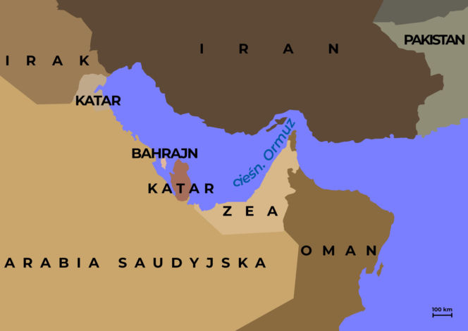 Mapa cieśniny Ormuz