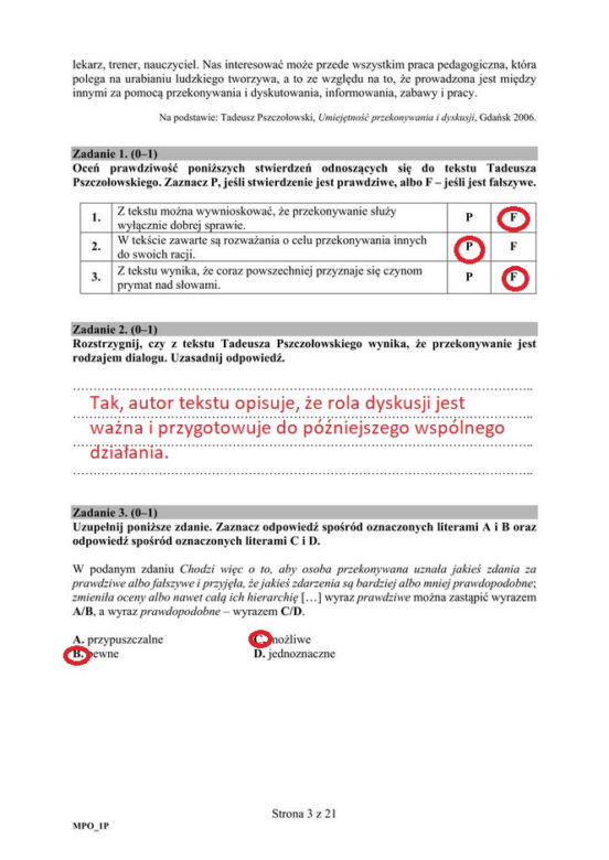Arkusze CKE - matura j. polski - poziom podstawowy 8.06.2020 r. - ODPOWIEDZI