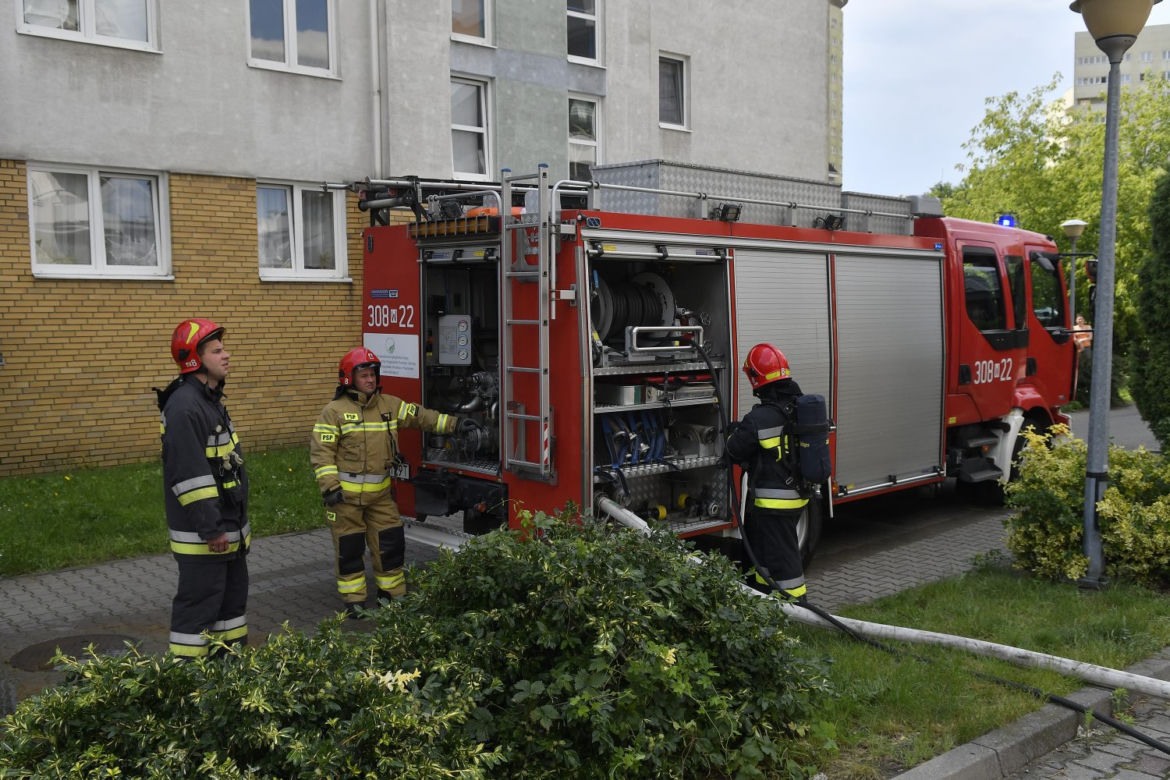 Pożar balkonu przy ulicy Międzyborskiej