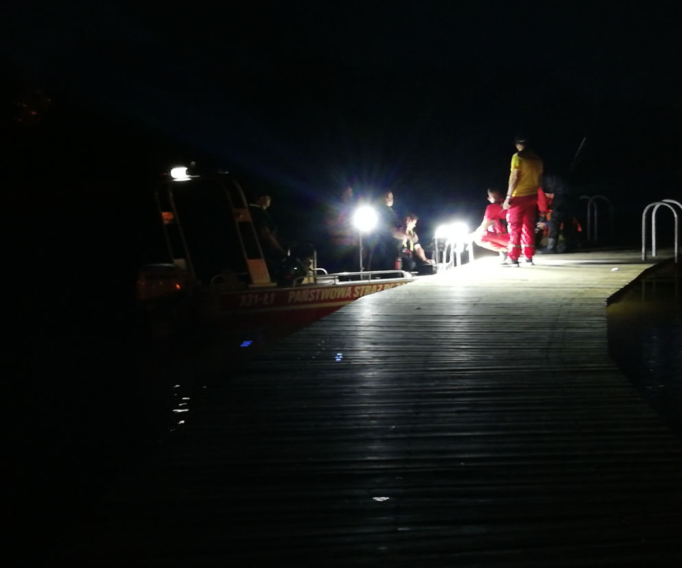 nocne poszukiwania na zalewie na Borkach 