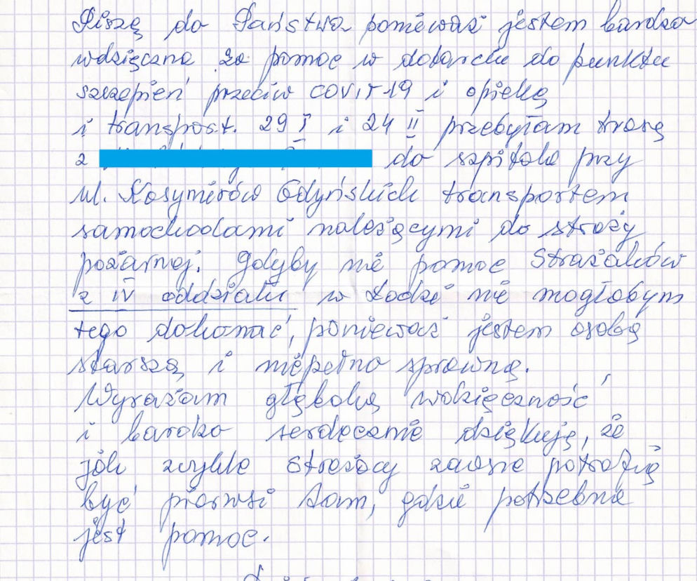 List z podziękowaniami