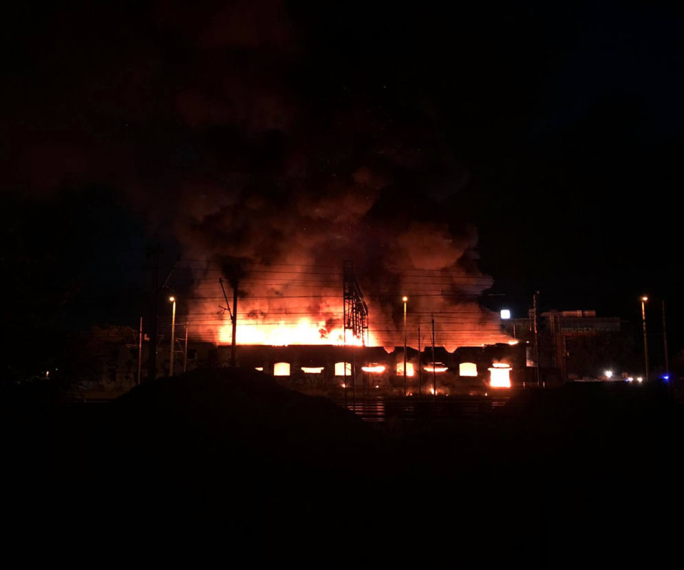 Pożar pustostanu we Wrzeszczu