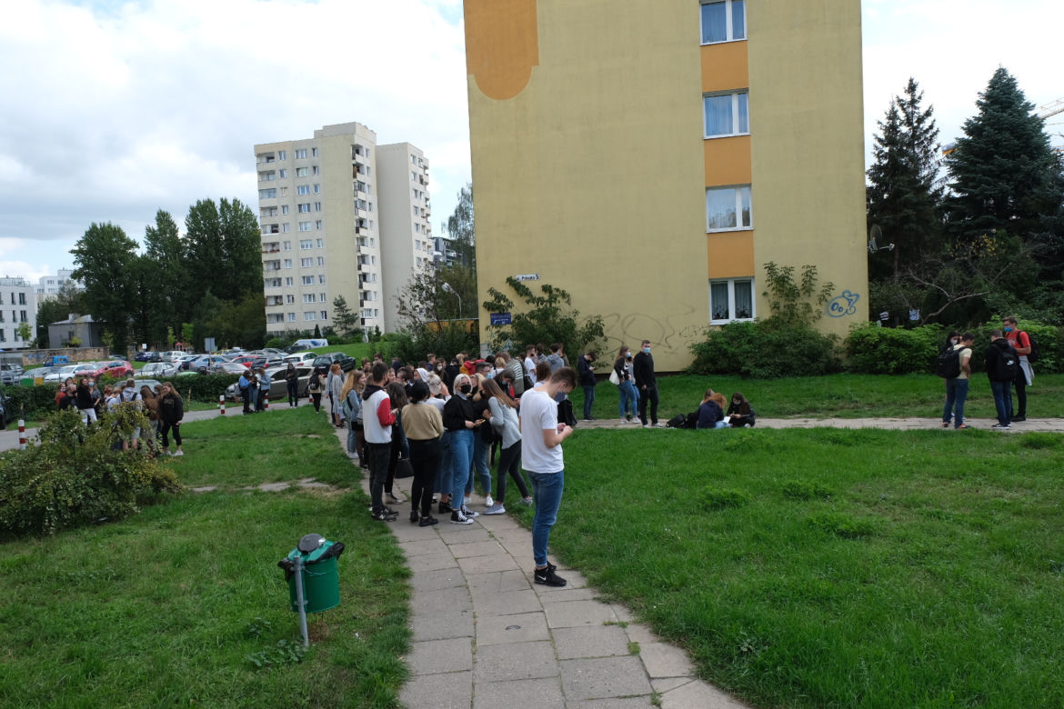 Ewakuacja szkoły na Targówku