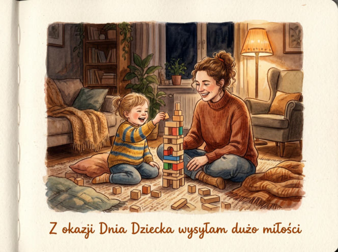 Kartka na Dzień Dziecka dorosłego dziecka