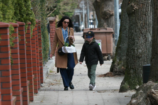 Marta Kaczyńska ze święconką
