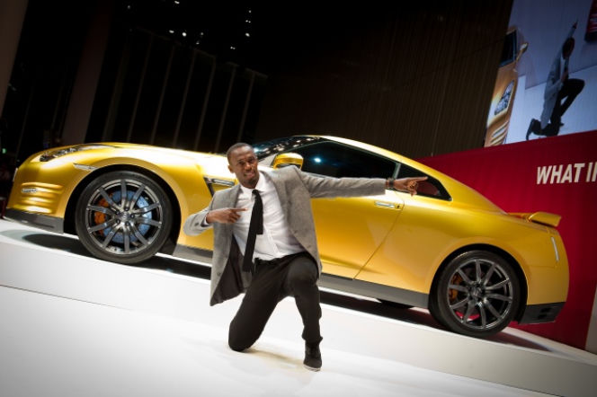Usain Bolt i Nissan GT-R 