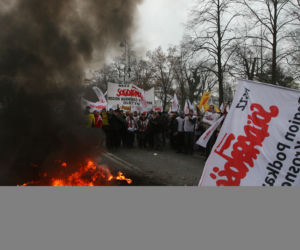 Związkowa zadyma w Alejach Ujazdowskich