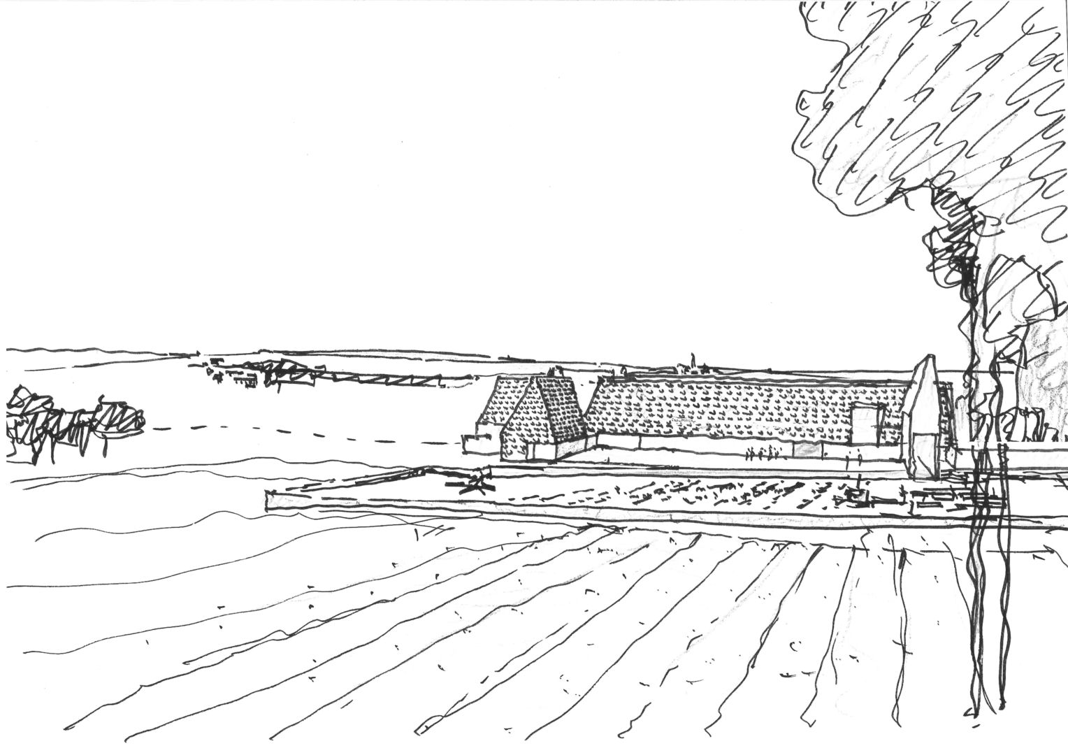 Szkic Muzeum Utracony Sztetl autorstwa Rainera Mahlamäkiego