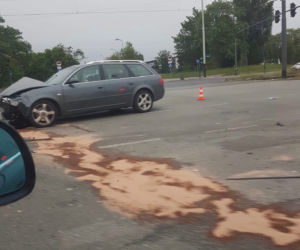 Pijany staranował rodzinę