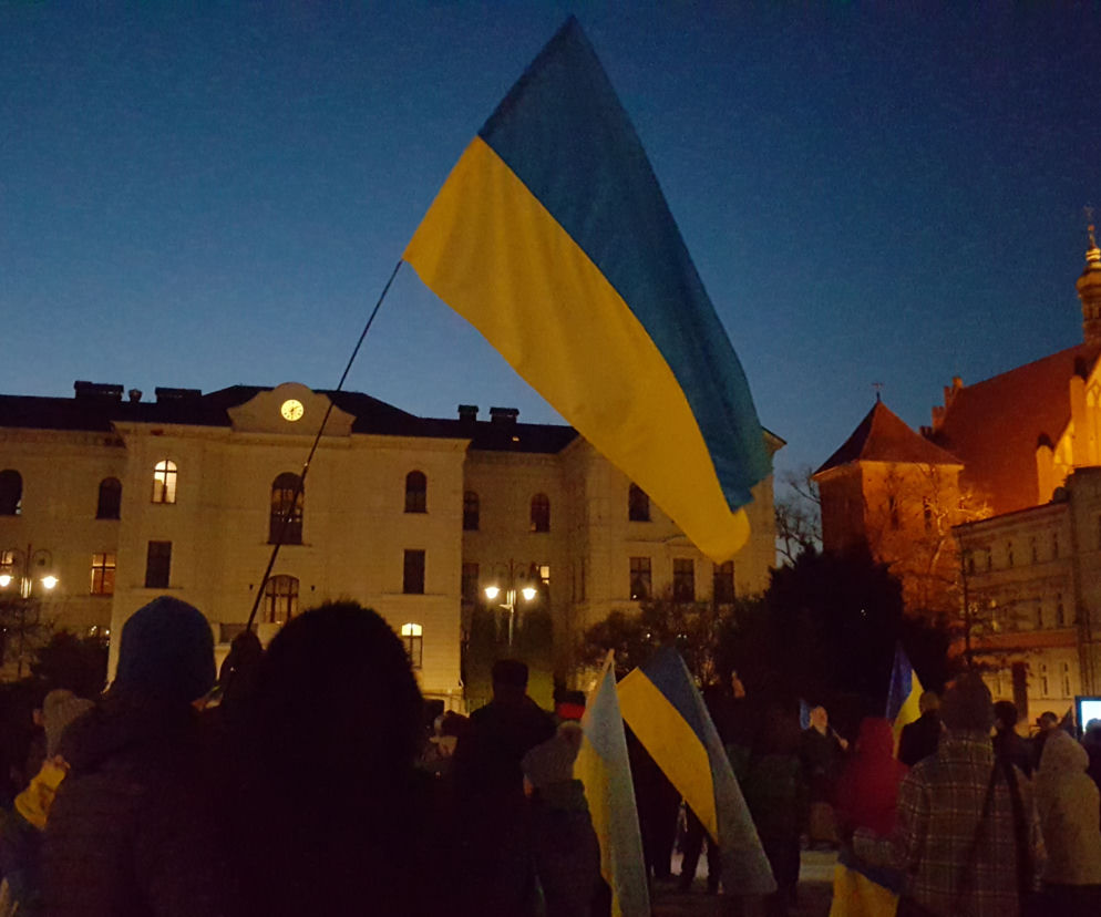 Bydgoszcz. Protest przeciwko wojnie w Ukrainie