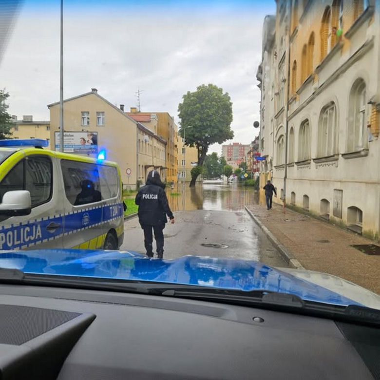 Ulewa w Elblągu