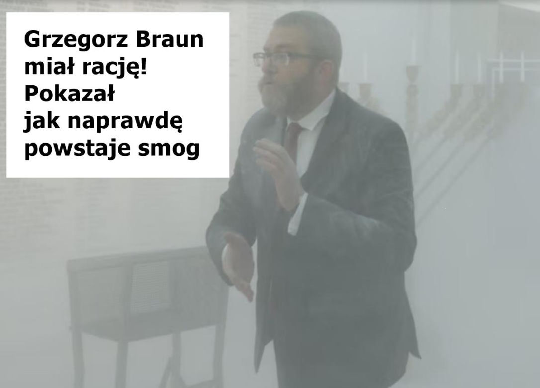 Grzegorz Braun z gaśnicą w Sejmie
