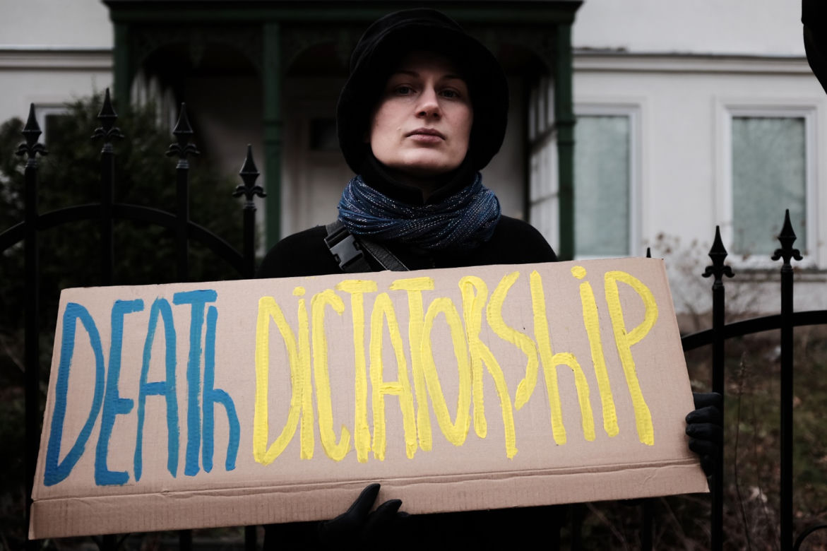 Manifestacja pod konsulatem Rosji w Gdańsku