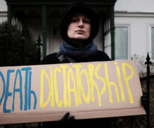 Manifestacja pod konsulatem Rosji w Gdańsku