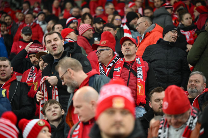 Widzew Łódź - Lech Poznań: Zdjęcia kibiców i zawodników z meczu 24. kolejki PKO BP Ekstraklasy