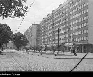 Skrzyżowanie al. Wyzwolenia i ul. Malczewskiego w Szczecinie w 1969 roku