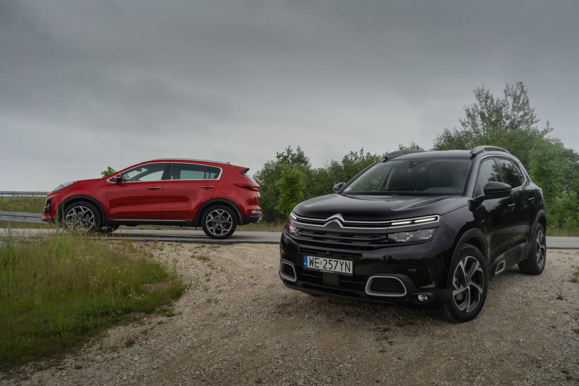Citroen C5 Aircross 1.5 BlueHDI 130 KM EAT8 Shine vs. Kia Sportage GT Line 1.6 T-GDi 177 KM DCT7 4WD