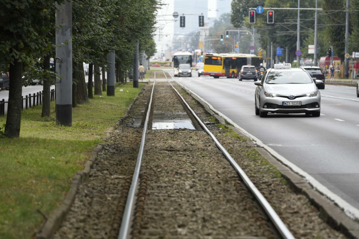 Zwężą al. Waszyngtona? Tramwajarze rozpoczęli pomiary przed remontem