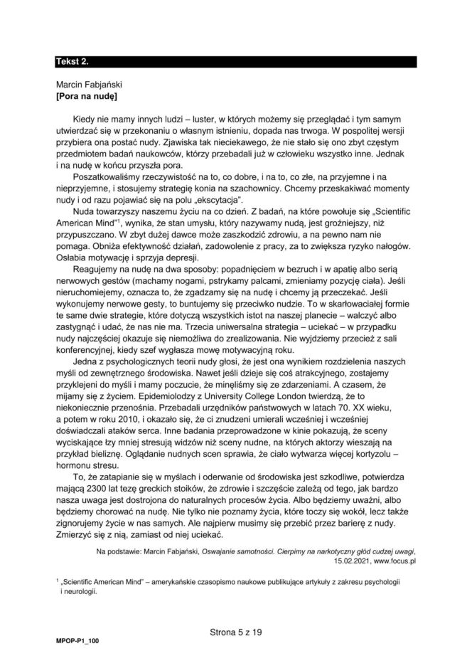 Próbna matura 2026: polski. Arkusze CKE, pytania i odpowiedzi z języka polskiego [4.03.2026]