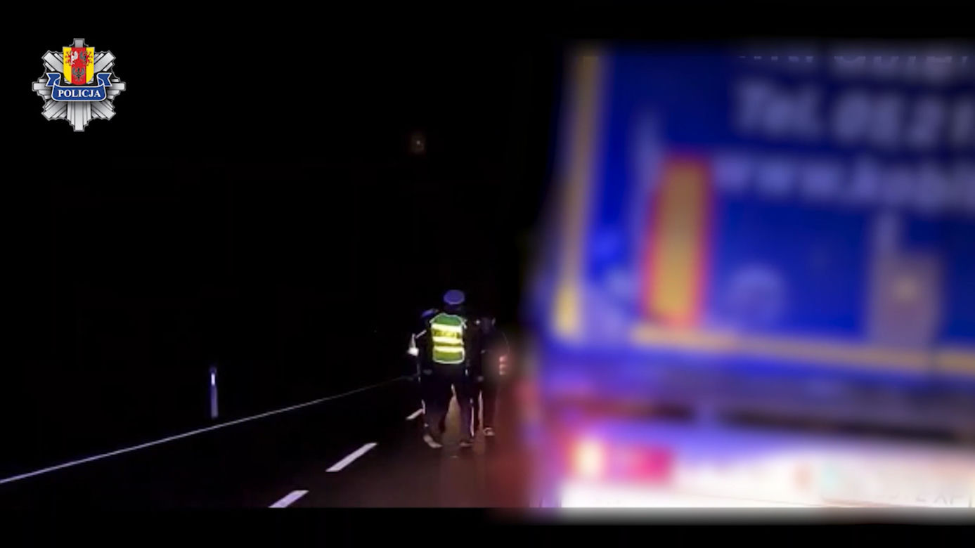 Tak kompletnie pijany 54-latek jechał tirem! Wideo pokazuje sceny z drogi krajowej