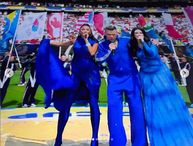 Robbie Williams i Nicole Scherzinger rozgrzali finał mundialu! Ich występ przejdzie do historii