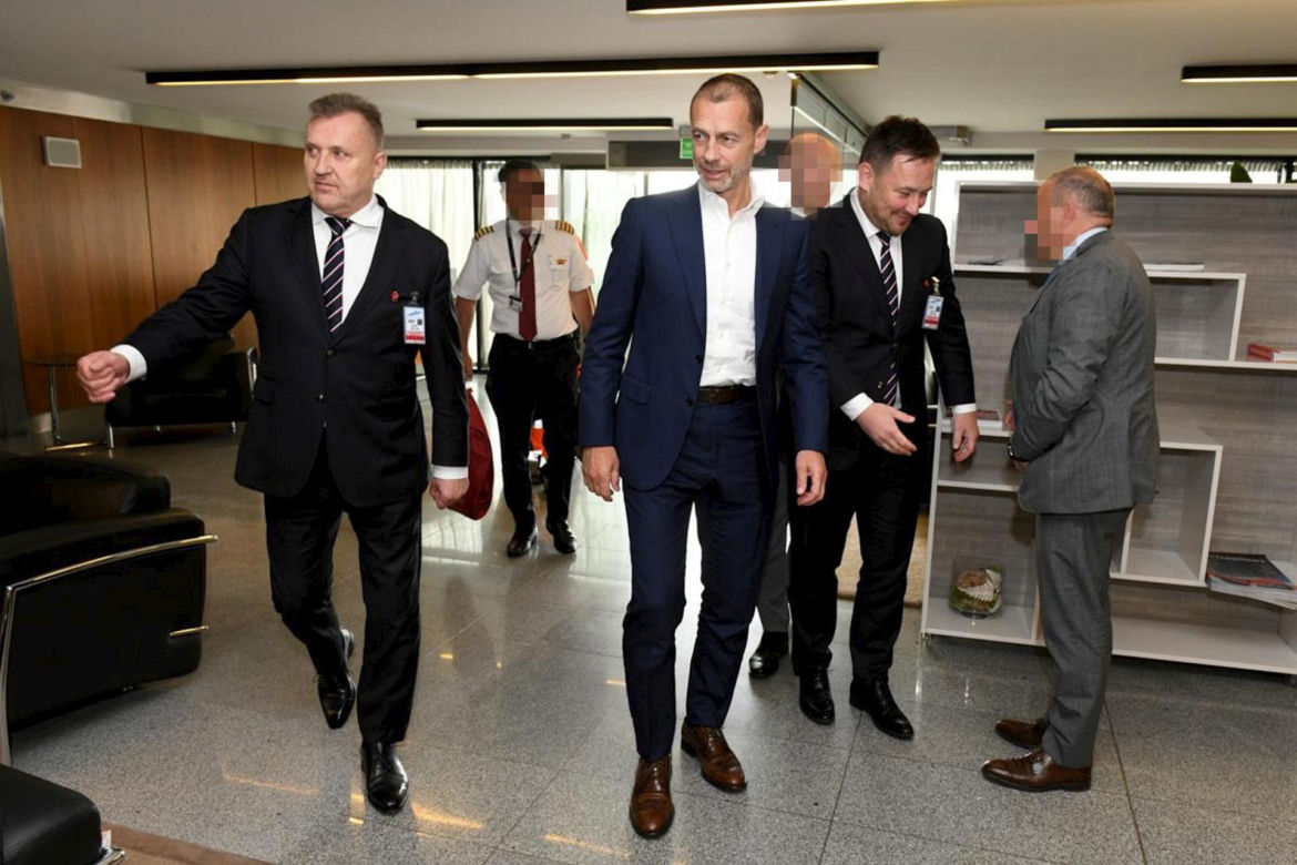 Prezes PZPN powitał prezydenta UEFA. Mamy zdjęcia [GALERIA]