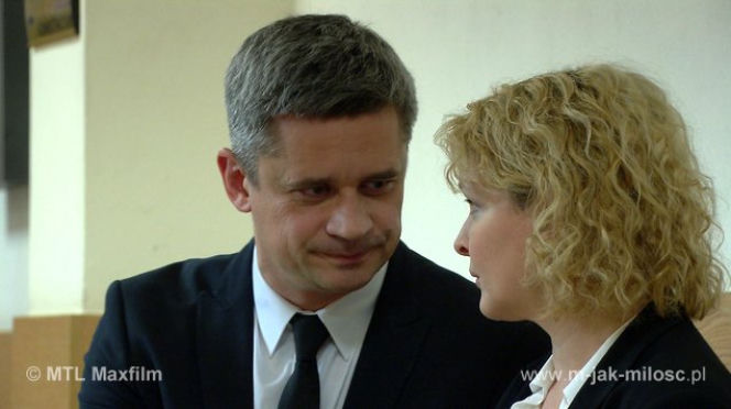 M jak miłość odc. 1045. Wiktor Żak (Piotr Grabowski), Marta (Dominika Ostałowska)