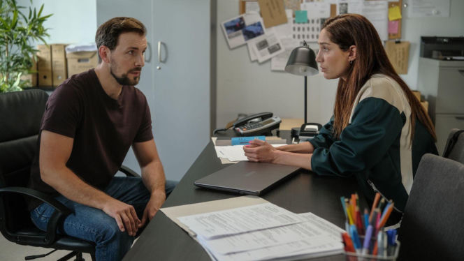 Barwy szczęścia odc. 3290. Celina (Orina Krajewska), Marcin Kodur (Oskar Stoczyński)