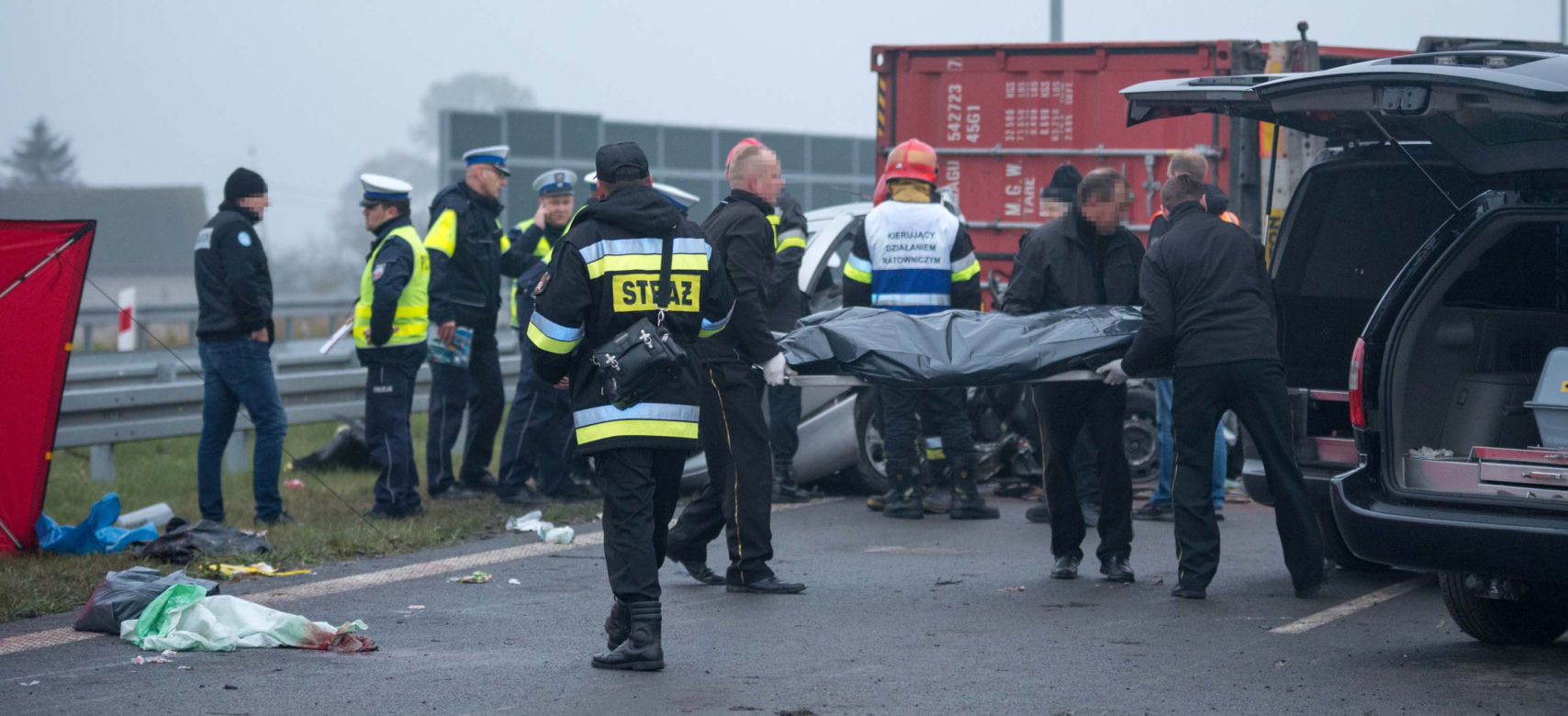 Tragiczny wypadek koło Włocławka na autostradzie A1. 5 osób nie żyje