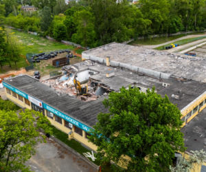 Ośrodek Namysłowska w Warszawie - rozbiórka basenu
