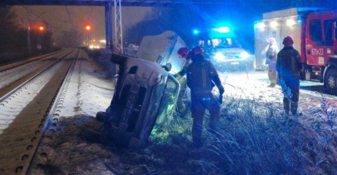 Wypadek przy torach kolejowych w Zabrzu