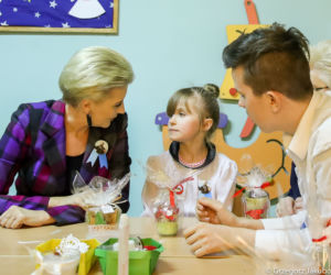 Agata Kornhauser-Duda w Białymstoku. Pierwsza Dama spotkała się z dziećmi