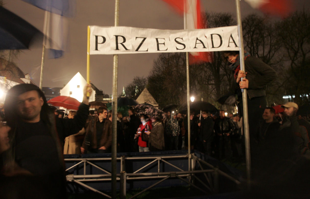 Protest w Krakowie