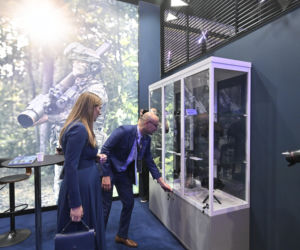 Magdalena Sobkowiak-Czarnecka podczas Warszawskich Targów Obronnych w Expo XXI