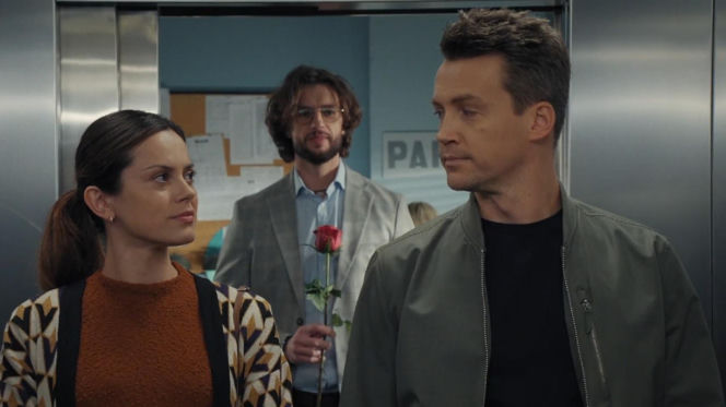 M jak miłość odc. 1913. Kasia (Paulina Lasota), Jakub Karski (Krzysztof Kwiatkowski), Mariusz (Mateusz Mosiewicz)