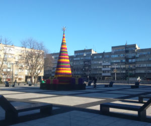 Choinka na placu Nowy Targ