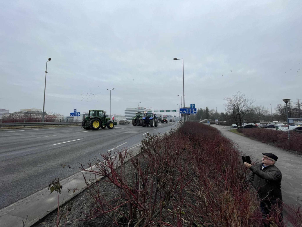 Strajk rolników w Krakowie