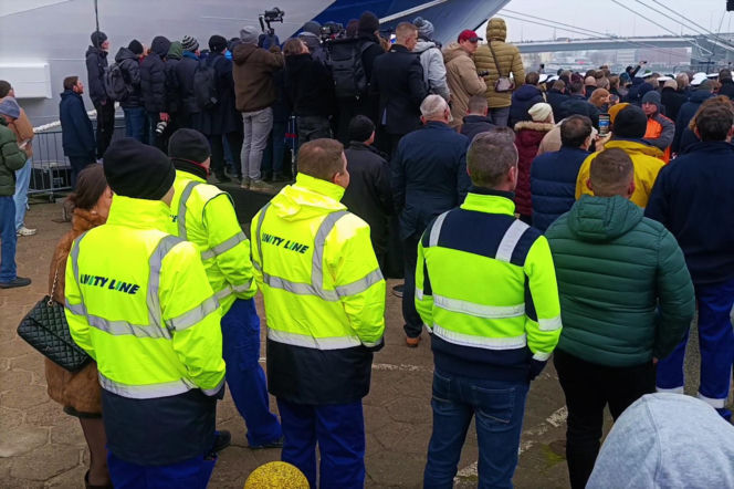 Chrzest promu Jantar Unity