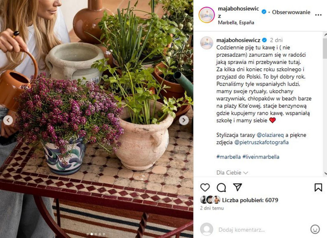 Maja Bohosiewicz pokazała swój hiszpański taras