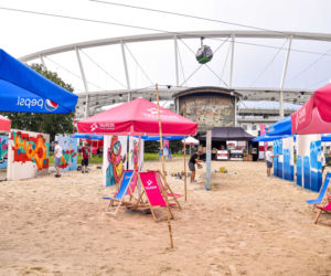 Tak wygląda sztuczna plaża przy Stadionie Śląskim. Rozkręcaliśmy tam imprezę w ramach Eska Summer City