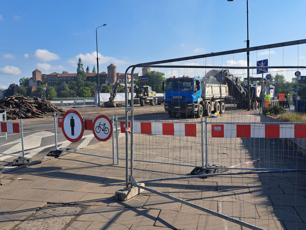 Remont mostu Grunwaldzkiego w Krakowie