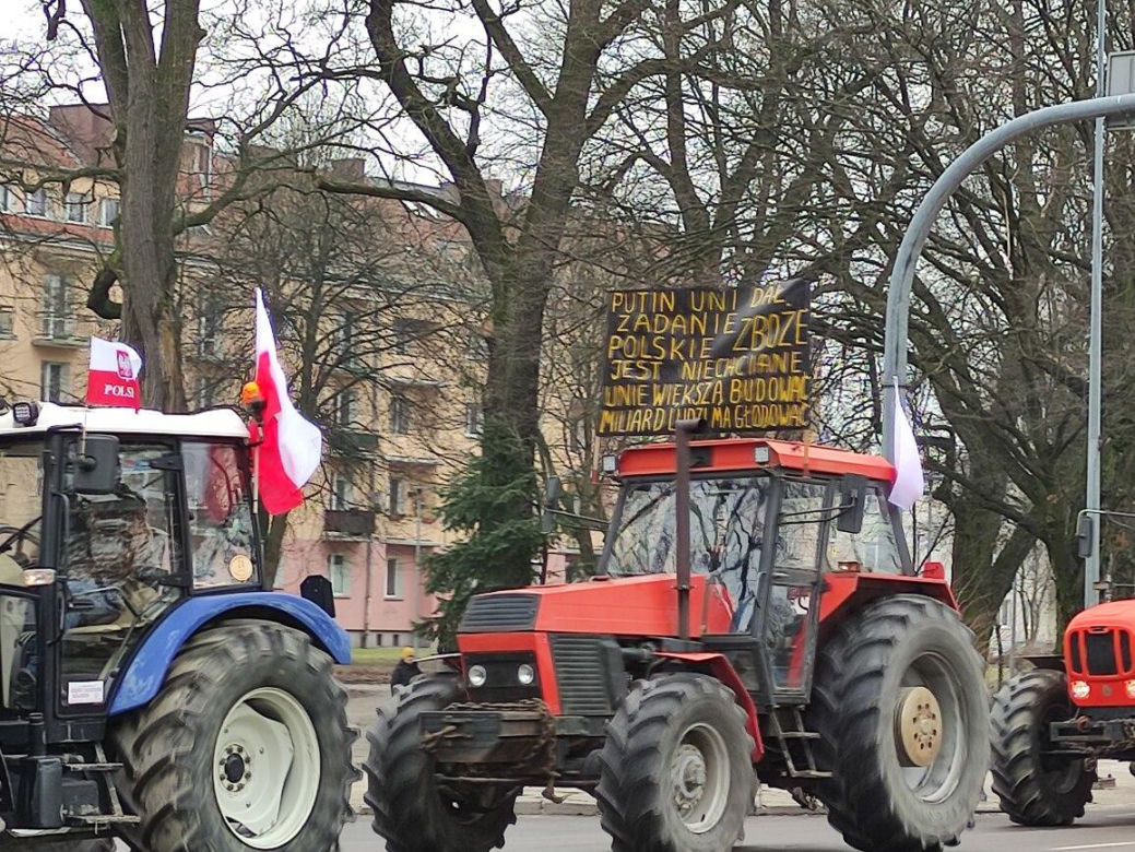 Protest rolników w Elblągu