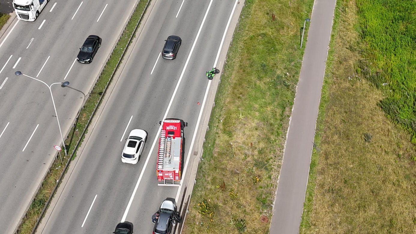 Śmiertelny wypadek motocyklisty na Wisłostradzie