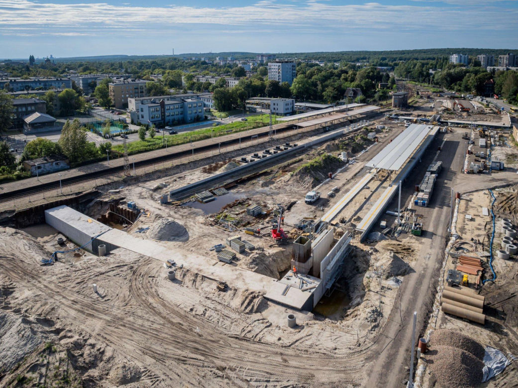 Przebudowa węzła kolejowego w Katowicach - sierpień 2025