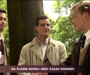 Czas honoru 7 sezon - na planie serialu. Maciej Zakościelny, Antoni Pawlicki, Jakub Wesołowski