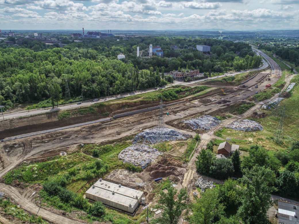Zdjęcia z placu budowy S7 Kraków - Widoma, czerwiec 2024