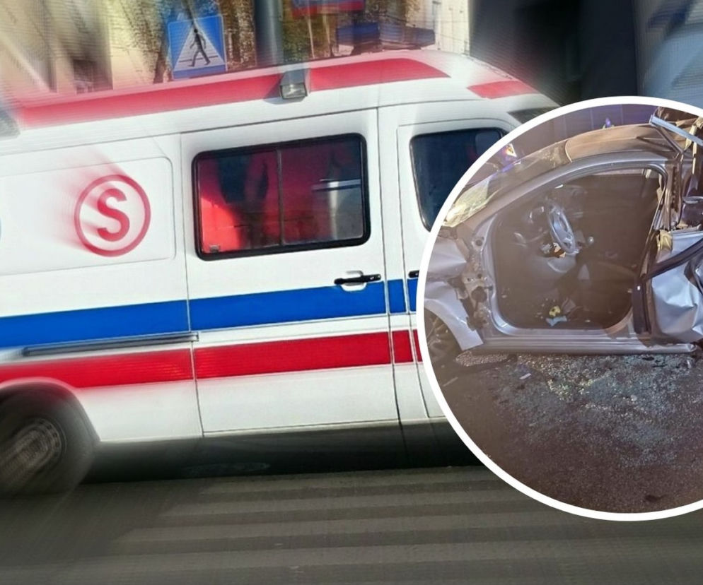 KOSZMARNY wypadek na S8 między Złoczewem a Sieradzem! Osobówka po zderzeniu z TIR-em KOMPLETNIE ZMIAŻDŻONA! [ZDJĘCIA]