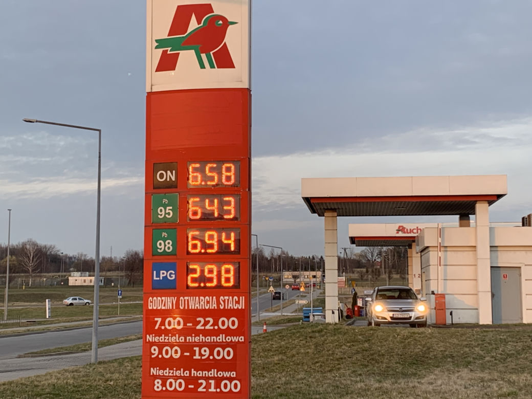 Ceny paliw na stacjach w Sosnowcu 23.03